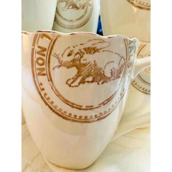 Stokes Embossed Bunny Coffee Mugs - Picture 2 of 12